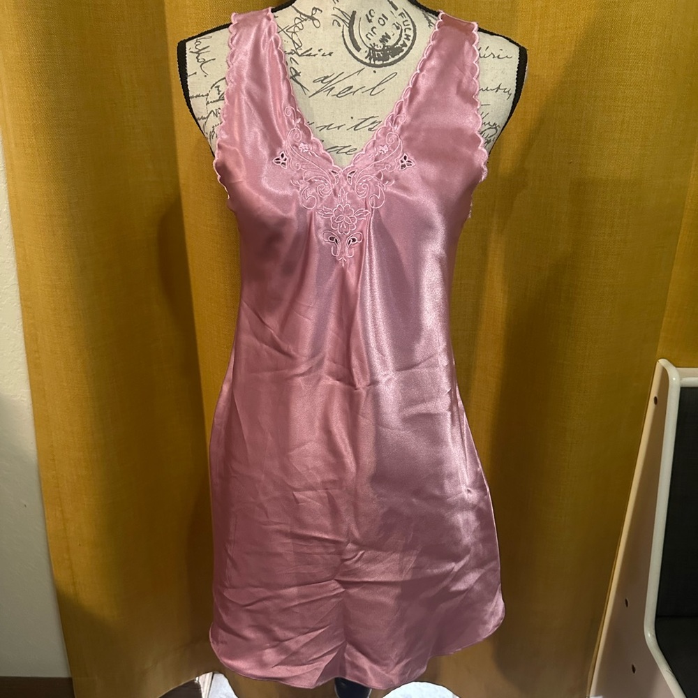 Small Pink Silk Nightgown